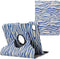 imoshion Tablet Hoes Geschikt voor Samsung Galaxy Tab A9 8.7 inch - imoshion 360° Draaibare Design Bookcase 2.0 - Meerkleurig /White Blue Stripes