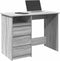 vidaXL - Bureau - 102x50x75 - cm - bewerkt - hout - grijs - sonoma - eikenkleurig
