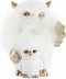 Kerstversiering DKD Home Decor Uil Hars (7,5 x 7 x 10 cm) (2 Stuks)