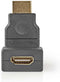 Nedis HDMI-Adapter - HDMI Connector - HDMI Output - Verguld - Zwenken - ABS - Zwart - 1 Stuks - Envelop