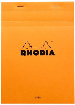 Schrijfblok rhodia a5 lijn 80vel 80gr kantln or