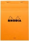 Schrijfblok rhodia a5 lijn 80vel 80gr kantln or