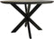 Tafel Zurich rond swiss edge- ø120x76 - Zwart - Acaciahout/metaal