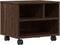 vidaXL - Printerkastje - met - wielen - 41x32x34,5 - cm - bruin - eikenkleurig