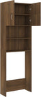 vidaXL - Wasmachinekast - 64x25,5x190 - cm - bruin - eikenkleur