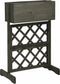 vidaXL - Latwerkplantenbak - 45x30x74 - cm - massief - vurenhout - grijs