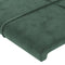 vidaXL - Hoofdborden - 2 - st - 90x5x78/88 - cm - fluweel - donkergroen
