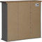vidaXL - Hangkast - HALDEN - 2 - schuifdeuren - 75x22,5x70 - cm - grenenhout - grijs