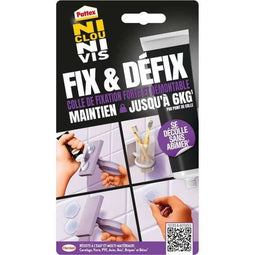 Lijm - PATTEX - 2970856 - Zonder spijkers of schroeven - Fix & Défix - Tube - 44g