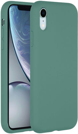 Accezz Liquid Silicone Backcover - iPhone Xr - Schokabsorberend - Donkergroen