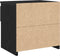 vidaXL - Nachtkastjes - 2 - stuks - Zwart - Eiken - 40x30x39 - cm - Bewerkt - Hout