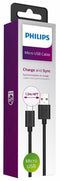 Philips DLC3104U/00 - USB-Kabel 2.0 - USB-A naar Micro-USB - Lengte: 1,2 Meter