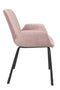 Zuiver Brit Armstoel - Velvet - Roze - Set van 2