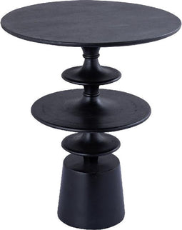 PTMD Sidetable Davin - 45x45x55 cm - Hout - Zwart