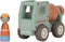 Little Dutch LD2529 - Houten Betonwagen - Inclusief bouwvakker - Groen