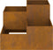 vidaXL - Tuinplanter - 80x80x60 - cm - Verweerd - Staal