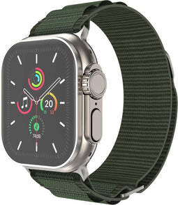 imoshion Nylon Alpine bandje - Geschikt voor Apple Watch 1, 2, 3, 4, 5, 6, 7, 8, 9, 10, SE, Ultra (2) - 44/45/46/49 mm - Groen - One Size