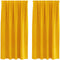 vidaXL - Zwarte - Gordijnen - met - Bovenband - 2 - stuks - Mosterdgeel - Velvet