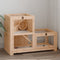 vidaXL - Hamsterkooi - 81x40x60 - cm - massief - vurenhout