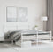 vidaXL - Bedframe - met - hoofd- - en - voeteneinde metaal - wit - 160x200 - cm