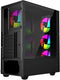 Gembird CCC-FC-4000 - Tower PC - ATX ITX micro ATX - Geharde glas zijpaneel - Zwart