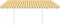 vidaXL - Luifel - automatisch - met - LED - en - windsensor - 4,5x3,5 - m - geel - en - wit