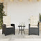 vidaXL - Tuinstoelen - 2 - st - verstelbaar - met - kussens - poly - rattan - zwart