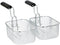 Alpina Frituurpan 5 Liter - Dubbele Friteuse 2000W - Instelbare Temperatuur tot 190 °C - RVS