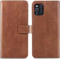 iMoshion Hoesje Geschikt voor Oppo Find X3 Pro 5G Hoesje Met Pasjeshouder - iMoshion Luxe Bookcase - Bruin