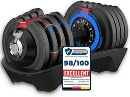 DH FitLife Verstelbare Halter - 12-in-1 Dumbbell - 1,5 tot 18 kg - Ruimtebesparend