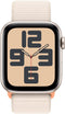 Apple Watch SE (2023) - Smartwatch - GPS + Cellular - 44mm - Geweven sportbandje - Beige