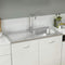 vidaXL - Gootsteen - met - afvoerset - 1000x500x155 - mm - roestvrij - staal - zilver