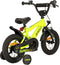 AMIGO Speeder Jongensfiets 12 Inch - Kinderfiets voor 2 tot 4 Jaar - 90-105 cm - Geel/Zwart