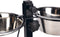 Beeztees Standaard - Hondenvoer- en drinkbak - 2 RVS bakken - Zwart - 28 cm (2 stuks)