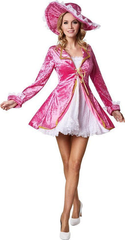 dressforfun - Roze piratenlady M - Verkleedkostuum met hoed - Roze