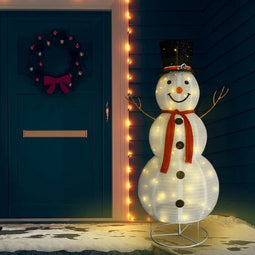 vidaXL - Sneeuwpop - LED - 180 cm - 8 lichteffecten - wit