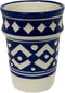 Marokkaanse keramiek bekers blauw-wit set 4 st.