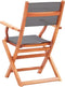 vidaXL - Tuinstoelen - inklapbaar - 4 - st - eucalyptushout - en - textileen - grijs