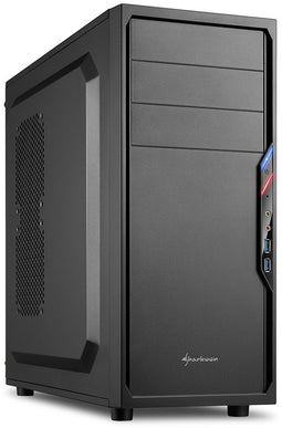 Sharkoon VS4-V - ATX Semi-toren - 7 uitbreidingssleuven - Zwart