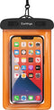 Earkings Drybag - Waterdichte telefoonhoesjes - Onderwater hoesje voor alle telefoons - Zwart & Oranje (2 stuks)