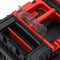 vidaXL - Gereedschapstrolley - polypropeen - zwart - en - rood