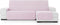 Hoes voor chaise longue met korte armleuning rechts Eysa MONTBLANC Roze 100 x 110 x 290 cm