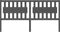 vidaXL - Hoofdbord - 185,5x4x100 - cm - massief - grenenhout - grijs