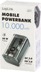 LogiLink PA0306 - Powerbank 10000 mAh - LCD-laadstatus - Transparant