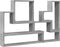 vidaXL - Wandschap - 96x12x64 - cm - bewerkt - hout - betongrijs
