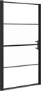 vidaXL - Douchedeur - halfmat - 100x178 - cm - gehard - glas - zwart