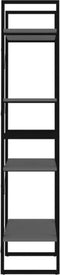 vidaXL - Boekenkast - met - 4 - schappen - 60x30x140 - cm - bewerkt - hout - grijs
