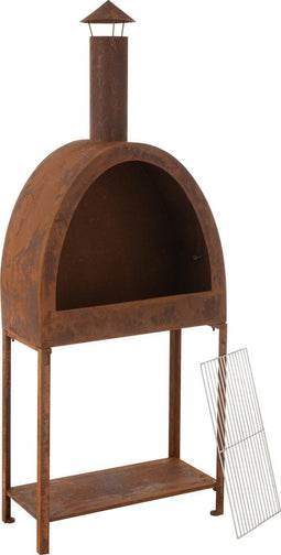 J-Line vuurkachel Barbecue - ijzer - roest