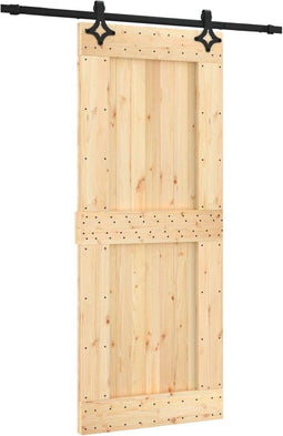 vidaXL - Schuifdeur - met - beslag - 85x210 - cm - massief - grenenhout