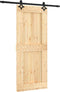 vidaXL - Schuifdeur - met - beslag - 85x210 - cm - massief - grenenhout